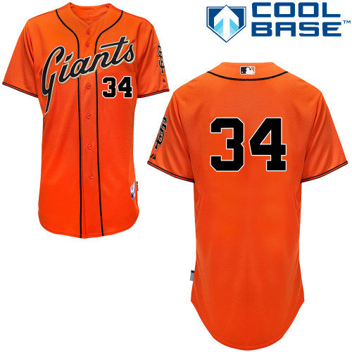 Andrew Susac #34 MLB Jersey-San Francisco Giants Men's Authentic Orange Baseball Jersey